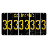 California Black Cut License Plate Strips (Set of 8) 3