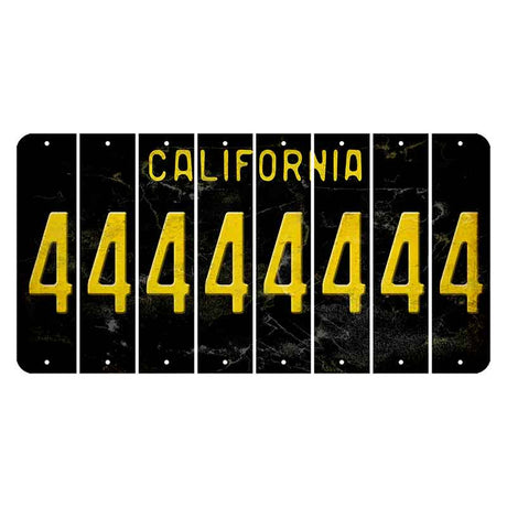 California Black Cut License Plate Strips (Set of 8) 4