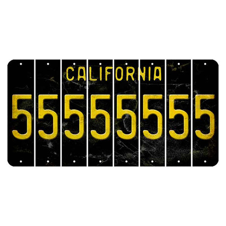 California Black Cut License Plate Strips (Set of 8) 5