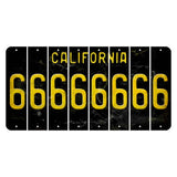 California Black Cut License Plate Strips (Set of 8) 6