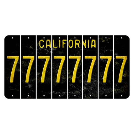 California Black Cut License Plate Strips (Set of 8) 7