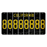 California Black Cut License Plate Strips (Set of 8) 8