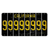 California Black Cut License Plate Strips (Set of 8) 9