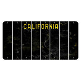 California Black Cut License Plate Strips (Set of 8) Blank