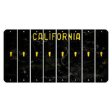 California Black Cut License Plate Strips (Set of 8) Apostrophe