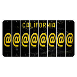California Black Cut License Plate Strips (Set of 8) At Sign