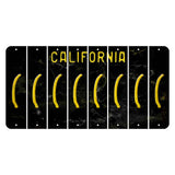 California Black Cut License Plate Strips (Set of 8) Parenthesis - Left