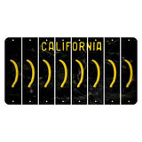 California Black Cut License Plate Strips (Set of 8) Parenthesis - Right