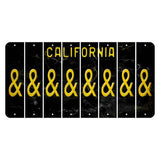 California Black Cut License Plate Strips (Set of 8) And Sign