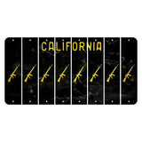 California Black Cut License Plate Strips (Set of 8) Hang Loose
