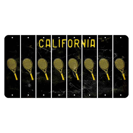 California Black Cut License Plate Strips (Set of 8) Teacher Apple