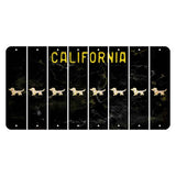 California Black Cut License Plate Strips (Set of 8) Dog