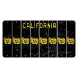 California Black Cut License Plate Strips (Set of 8) Pumpkin