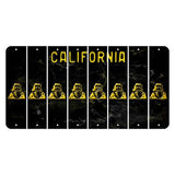 California Black Cut License Plate Strips (Set of 8) Santa Claus