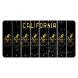 California Black Cut License Plate Strips (Set of 8) Snowboarder