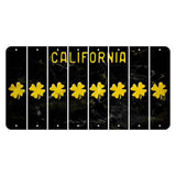 California Black Cut License Plate Strips (Set of 8) Shamrock