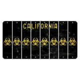 California Black Cut License Plate Strips (Set of 8) Radioactive