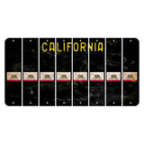 California Black Cut License Plate Strips (Set of 8) Star Fish
