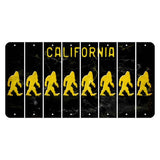 California Black Cut License Plate Strips (Set of 8) Bigfoot