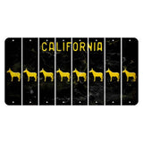 California Black Cut License Plate Strips (Set of 8) Donkey