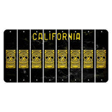California Black Cut License Plate Strips (Set of 8) Tennis Racket