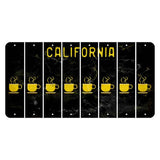 California Black Cut License Plate Strips (Set of 8) Coffee Mug