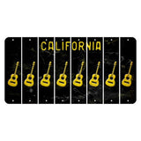 California Black Cut License Plate Strips (Set of 8) Guitar