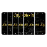 California Black Cut License Plate Strips (Set of 8) Tiki