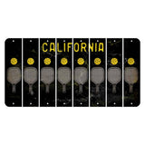California Black Cut License Plate Strips (Set of 8) Pickleball