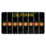 California Black Cut License Plate Strips (Set of 8) Peach