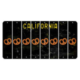 California Black Cut License Plate Strips (Set of 8) Pretzel