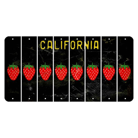 California Black Cut License Plate Strips (Set of 8) Stethoscope