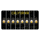California Black Cut License Plate Strips (Set of 8) Lantern