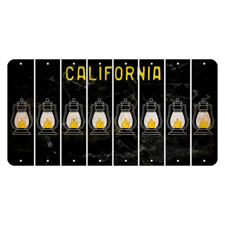 California Black Cut License Plate Strips (Set of 8) Lantern