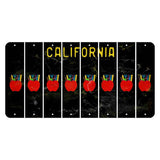 California Black Cut License Plate Strips (Set of 8) Swordfish