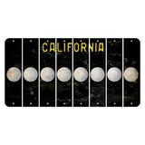 California Black Cut License Plate Strips (Set of 8) Golfball