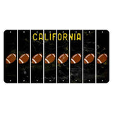 California Black Cut License Plate Strips (Set of 8) Football
