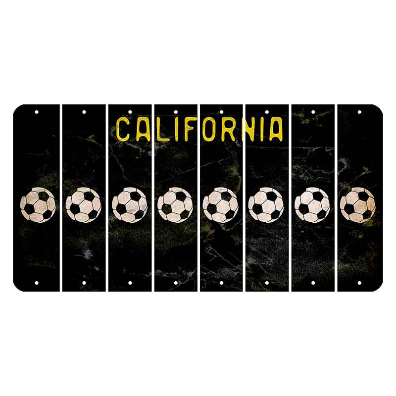 California Black Cut License Plate Strips (Set of 8) Snowman