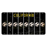 California Black Cut License Plate Strips (Set of 8) Snowman