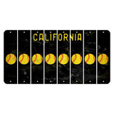 California Black Cut License Plate Strips (Set of 8) Soccer Player