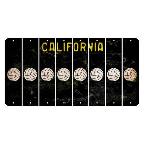 California Black Cut License Plate Strips (Set of 8) Trophy