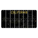 California Black Cut License Plate Strips (Set of 8) Hockey