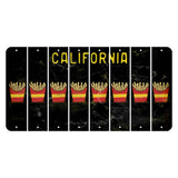 California Black Cut License Plate Strips (Set of 8) French Fries