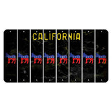 California Black Cut License Plate Strips (Set of 8) Democrat