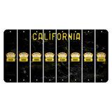 California Black Cut License Plate Strips (Set of 8) School Bus