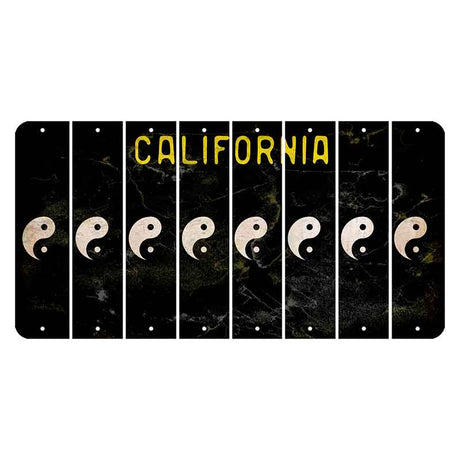California Black Cut License Plate Strips (Set of 8) X Controller