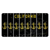 California Black Cut License Plate Strips (Set of 8) Boat Anchor