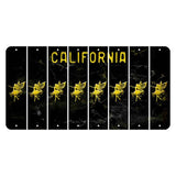 California Black Cut License Plate Strips (Set of 8) Fairy