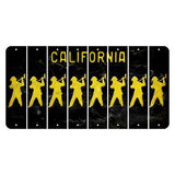 California Black Cut License Plate Strips (Set of 8) Fireman with Axe