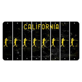 California Black Cut License Plate Strips (Set of 8) Softball
